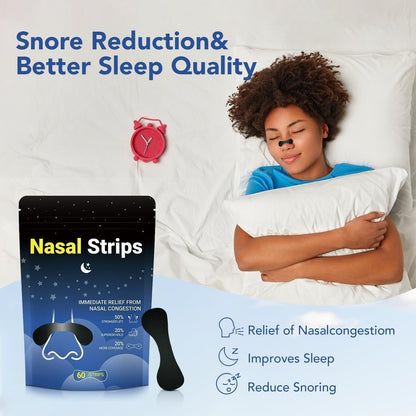 60 Pcs Nasal Strips for Snoring